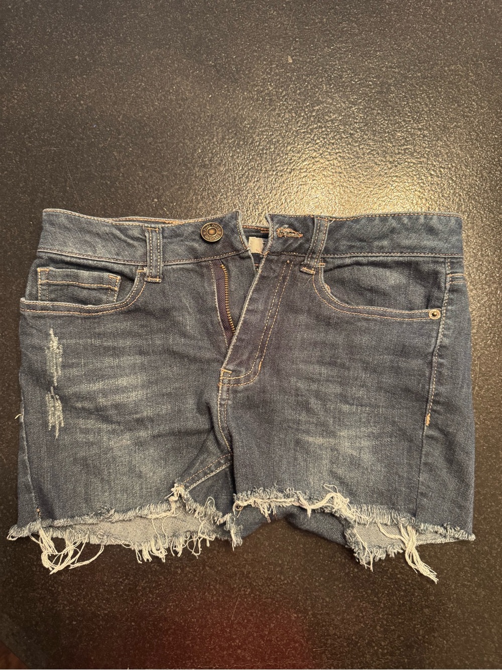 Mudd Dark Blue Distressed Cutoff Jean Shorts